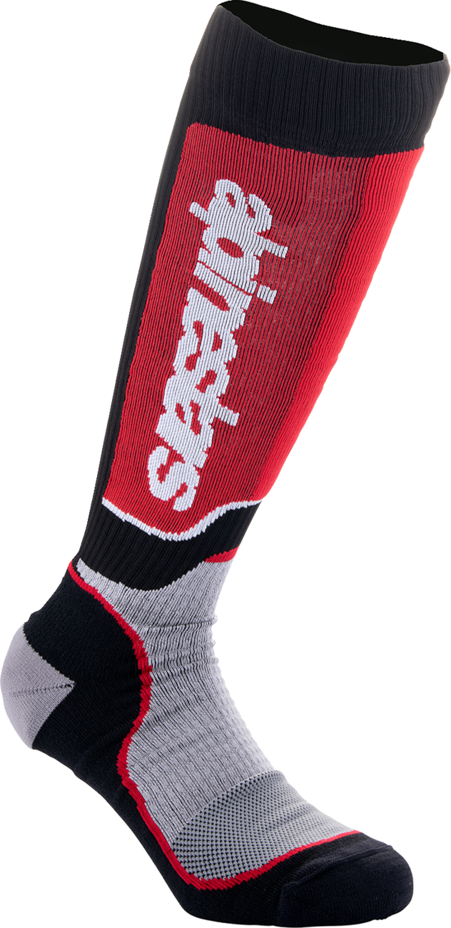 Youth MX Plus Socks - Black/Red/Gray - Medium/Large