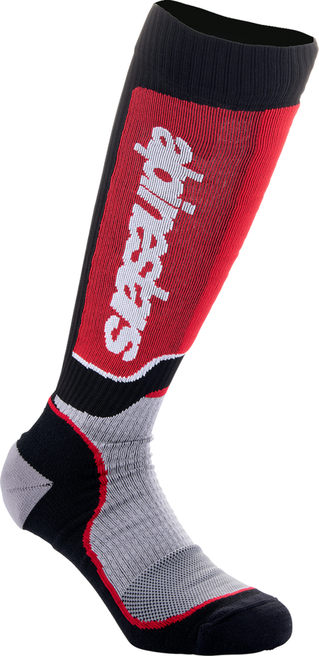Youth MX Plus Socks - Black/Red/Gray - Medium/Large