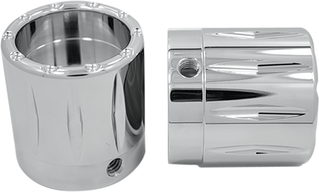 Front Axle Nut Cover - Chrome - Rival - 1\" 2007 - 2020