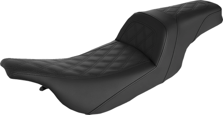 Slim Seat - Black - Lattice Stitch - \'99-\'07 FLHT/FLTR 1997 - 2007