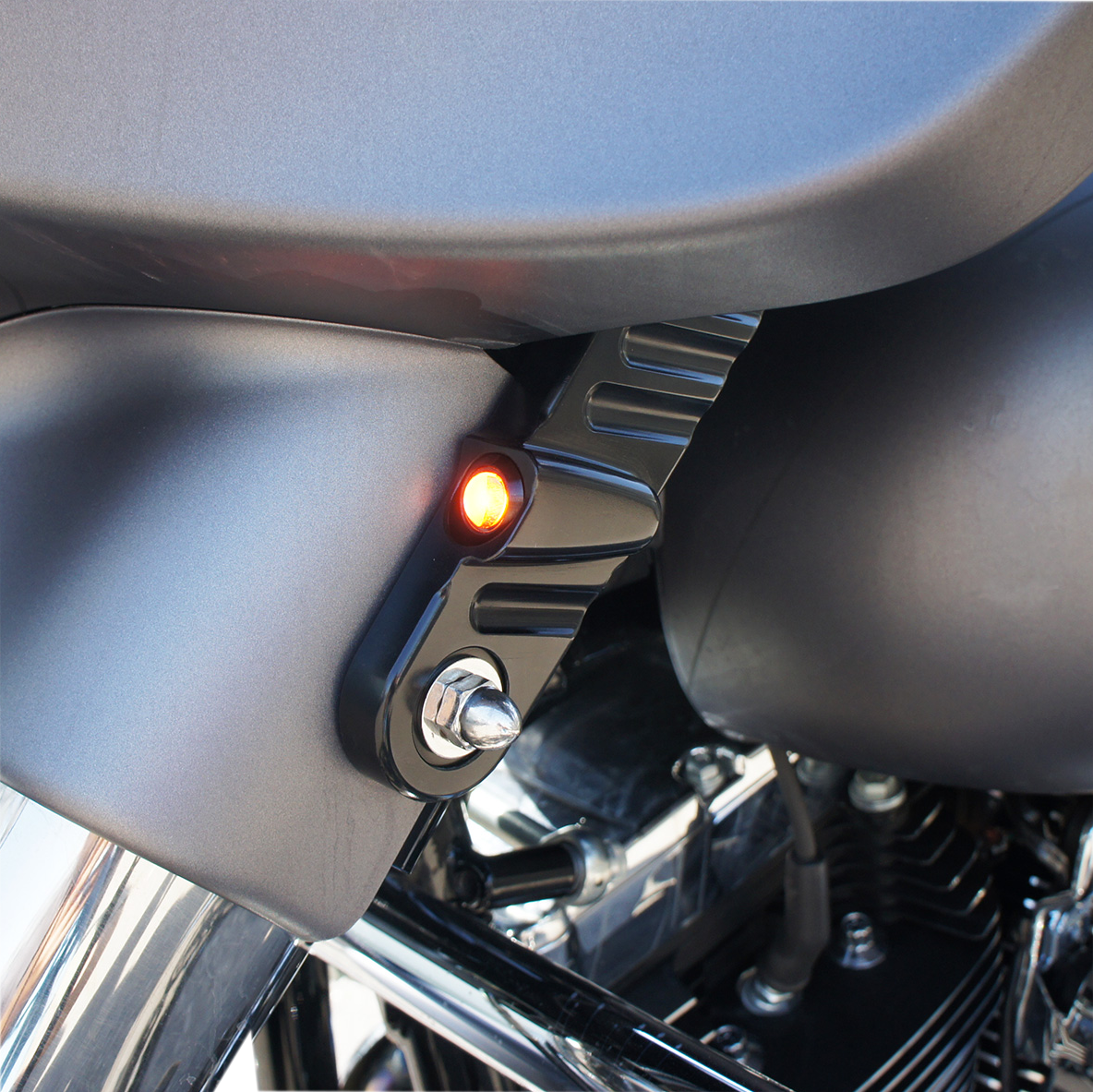 Streamliner Turn Signals - Finned - Black 2014 - 2020