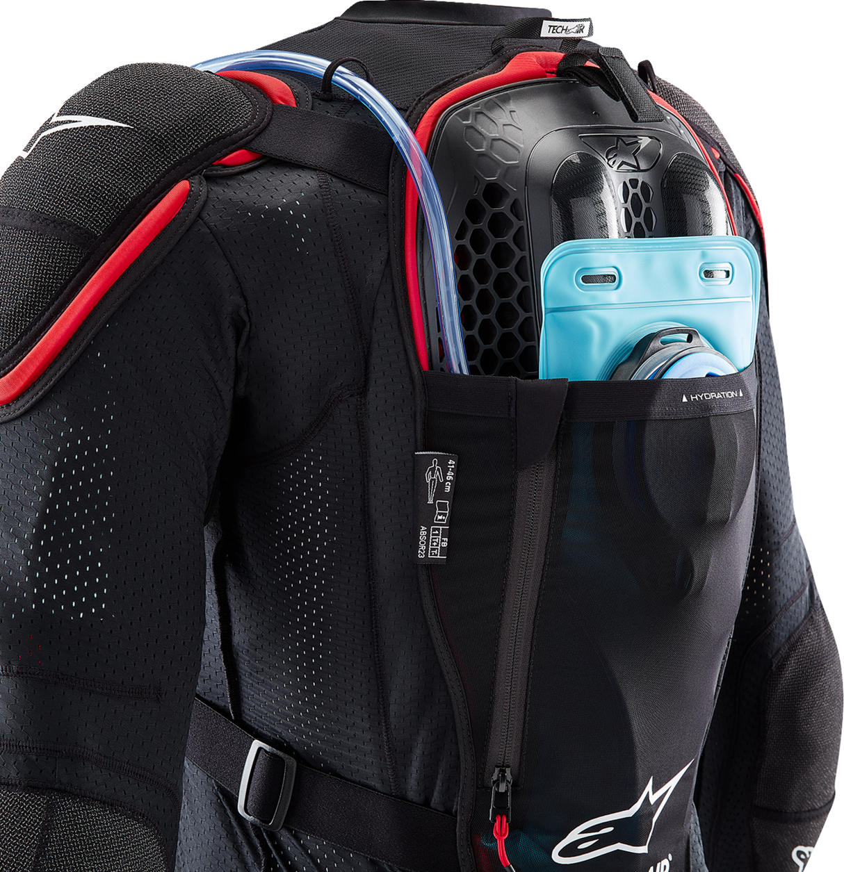 Tech-Air® Off-Road System - Black/Red - Small