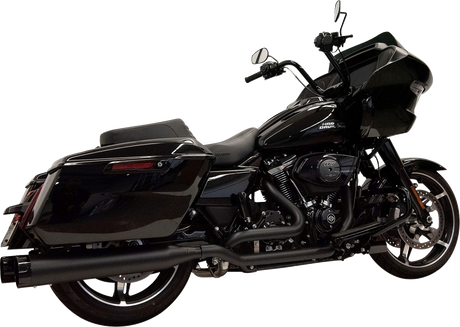 4-1/2\" Straight Can Slip-On Mufflers - Black with Black End Cap - Twin Cam Touring 1995 - 2016