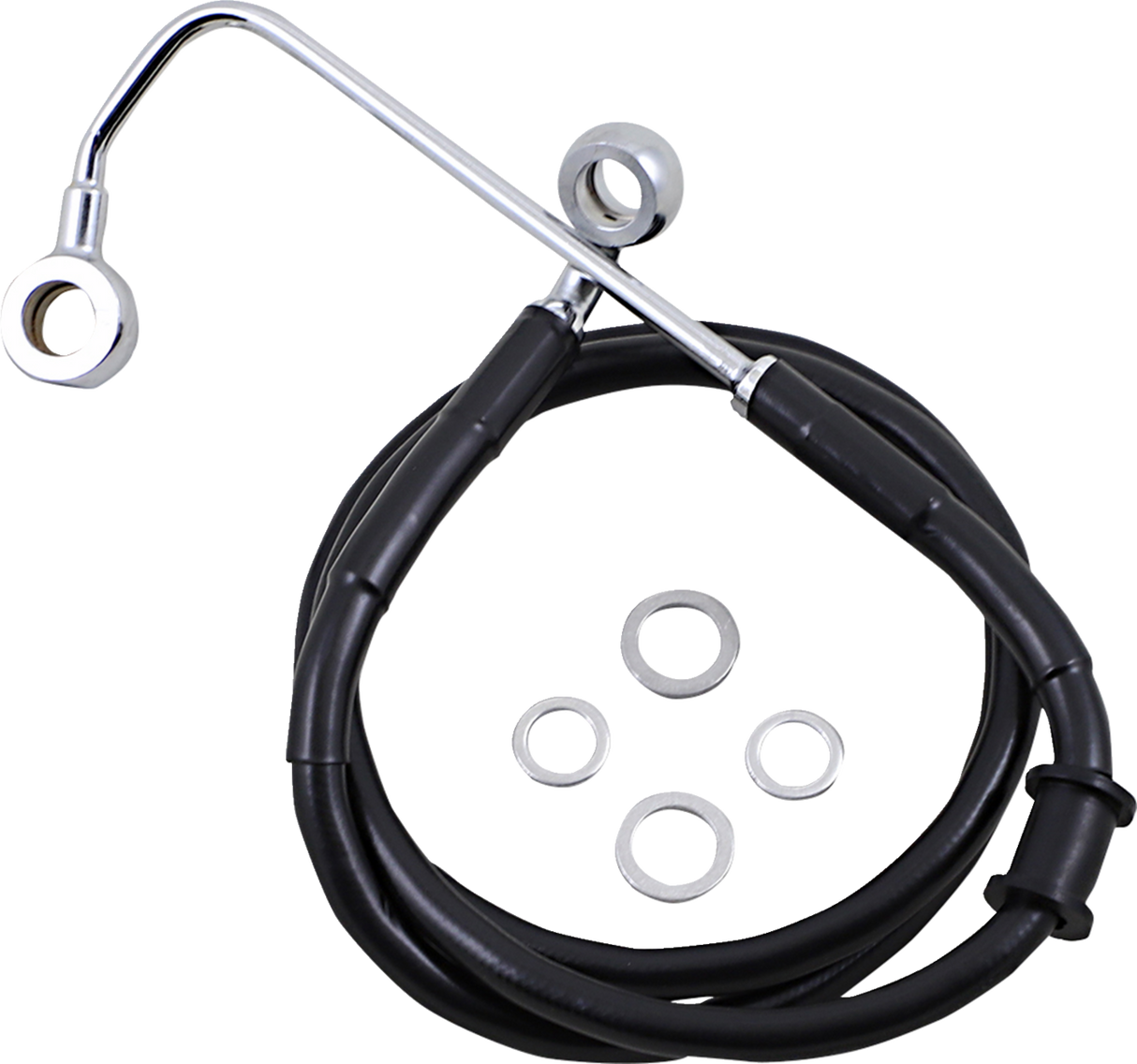 Brake Line - +10\" - Black - \'15-\'17 Softail 2015 - 2017