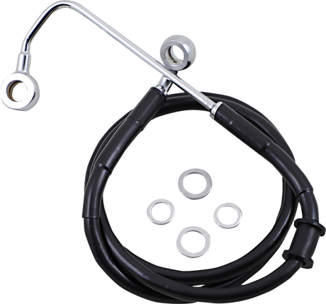 Brake Line - +10\" - Black - \'15-\'17 Softail 2015 - 2017
