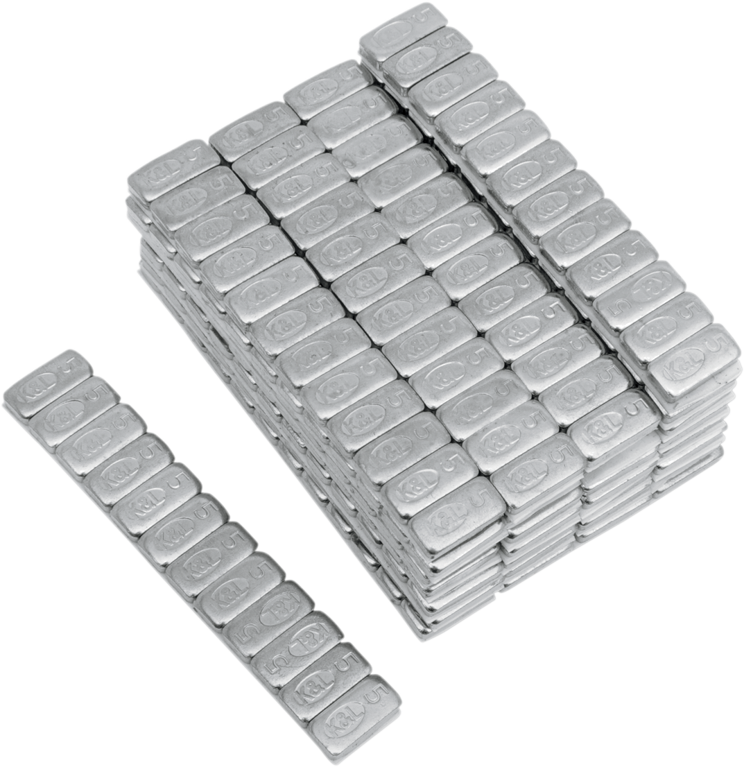 Wheel Weights - Rectangle - Adhesive Stick-On - Chrome - 360 Pack