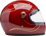 Gringo S Helmet - Flames - Gloss Garnet Red - Large
