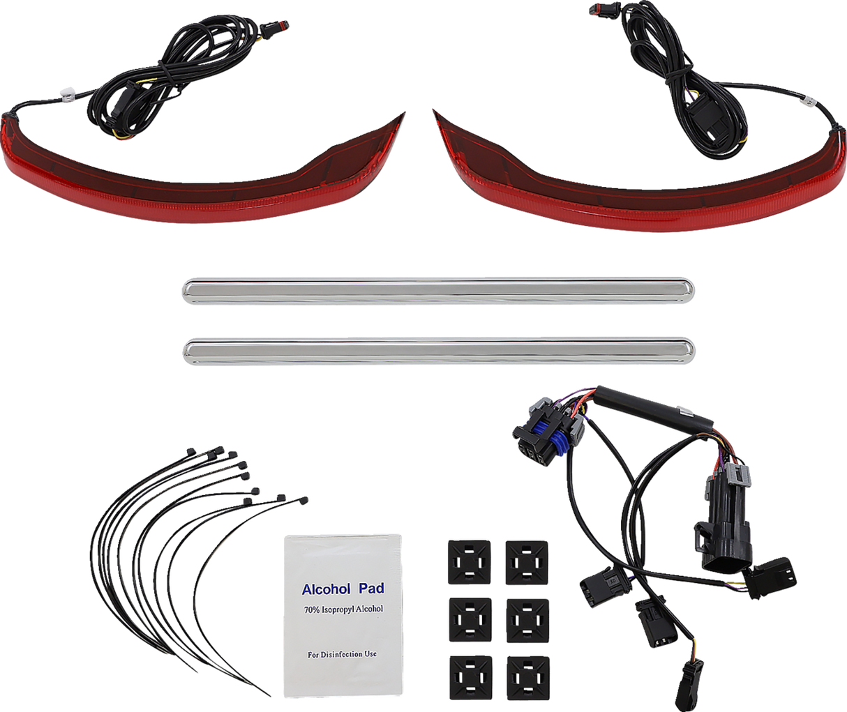 Saddlebag Lights - Low Profile - Red Lens - Indian 2015 - 2024