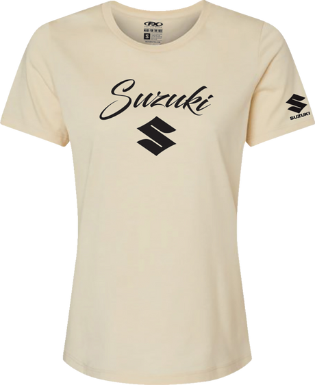 Women\'s Suzuki Script T-Shirt - Heather Cream - Medium