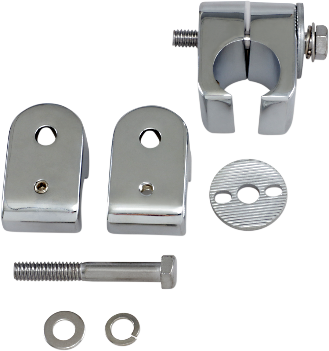 Universal Engine Guard Clamps - Chrome - 1\"