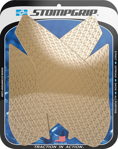 Traction Pad Tank Grips - Icon - Clear - SV 650 2017 - 2023