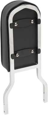 Sissy Bar Pad - Tall - Pillow W/Piping - Black