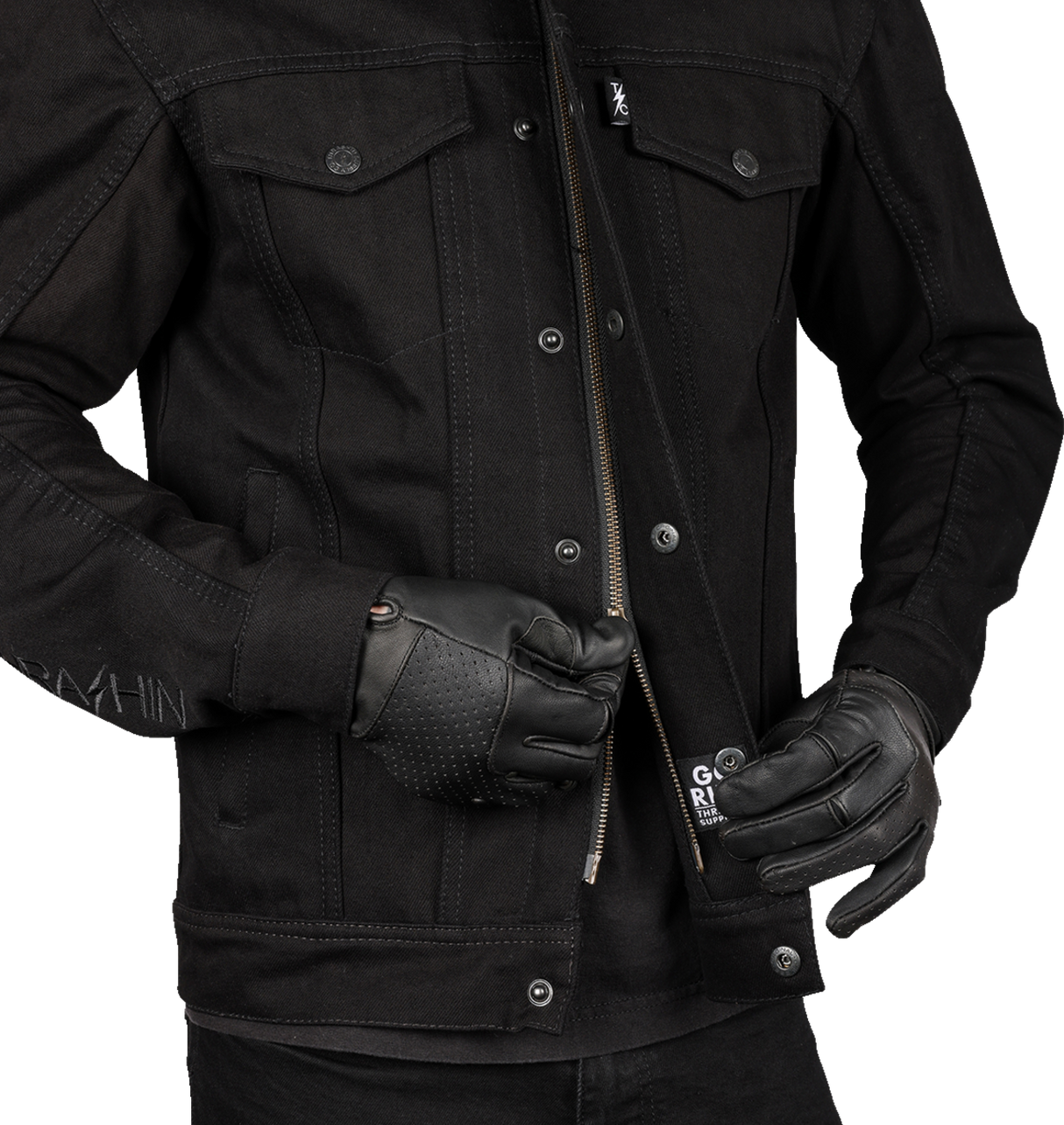 Highway v2 Denim Riding Jacket - Black - Large