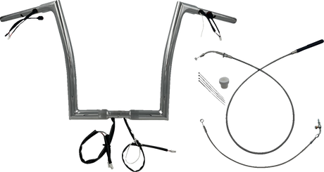1-1/4\" EZ Install Flat Top Handlebar - 14\" - Chrome 2023 - 2024
