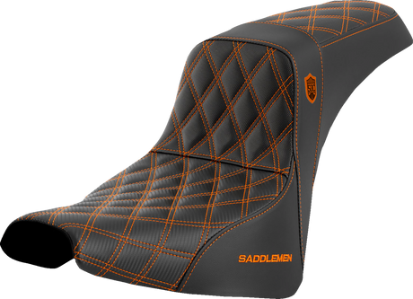 Pro Series SDC Performance Seat - without Backrest - Orange Stitch - FXBB/FXST \'18-\'23 2018 - 2023