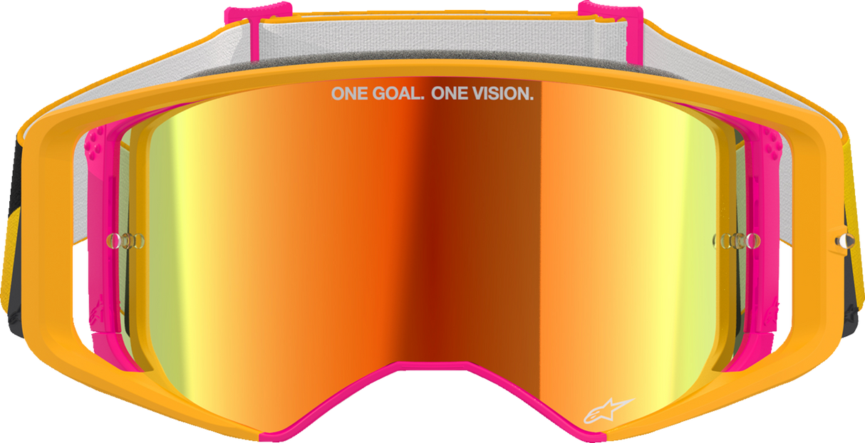 Supertech Goggle - Corp - Fluo Yellow - ABS Vision - Red Mirror Lens