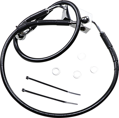 Brake Line - Front - +4\" - Black - XL 2014 - 2022