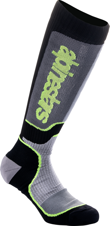 Youth MX Plus Socks - Black/Gray/Yellow - Medium/Large