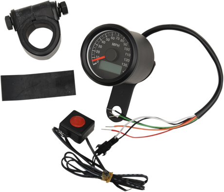 Programmable Mini Electronic Speedometer with Odometer/Tripmeter - 1.87\" - Black 1999 - 2003