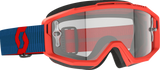 Split OTG Goggle - Dark Blue/Neon Red - Clear Works Lens