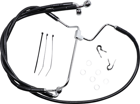 Brake Line - Front - Black - +6\" 2014 - 2019
