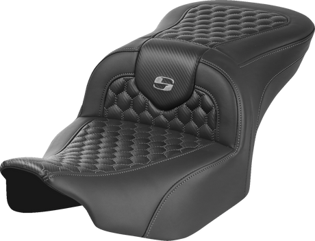 Roadsofa™ Seat - without Backrest - Honeycomb - Gray Stitch - FLTR/FLHX \'23-\'24 2023 - 2024