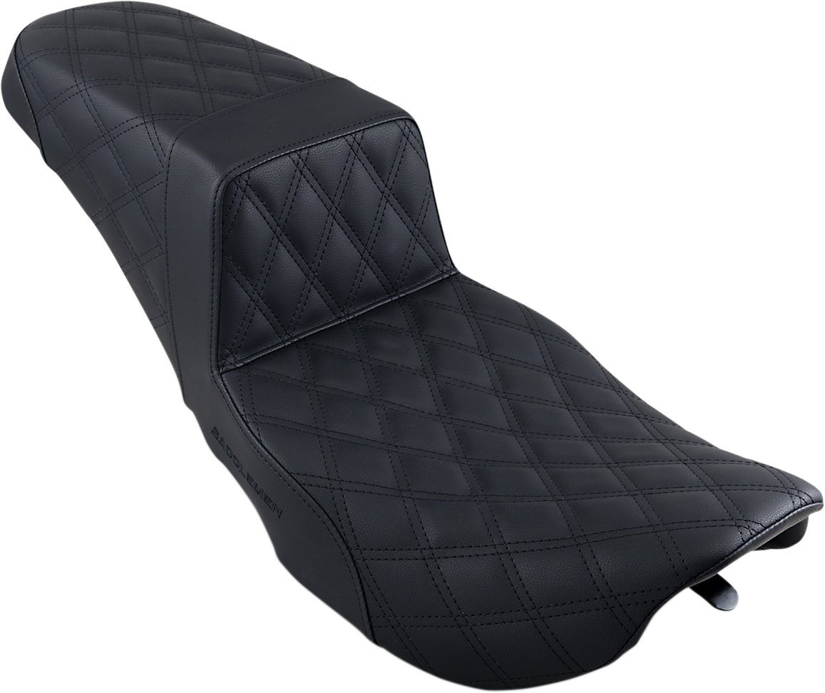 Step-Up Seat - Full Lattice Stitch - Black - FLHR/FLHX 1997 - 2007