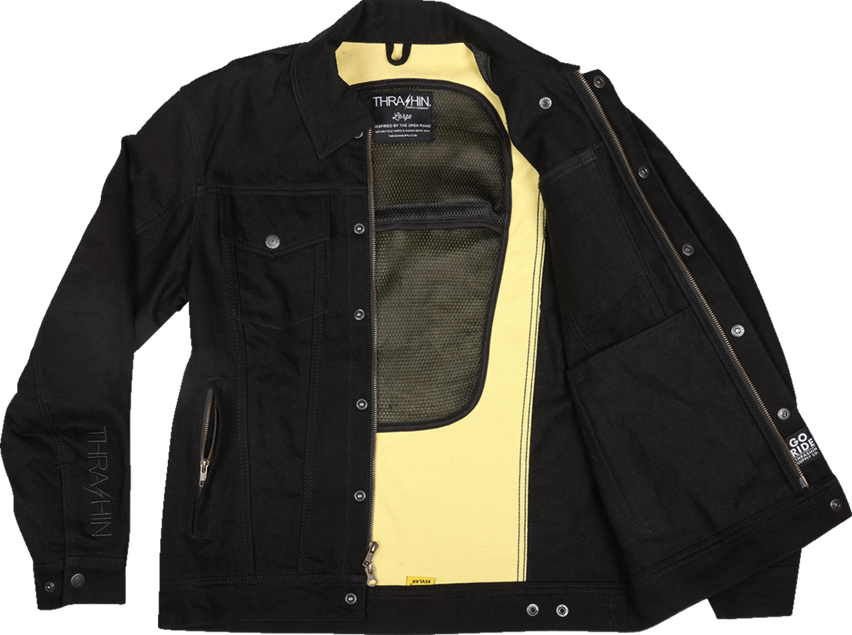 Highway v2 Denim Riding Jacket - Black - 2XL