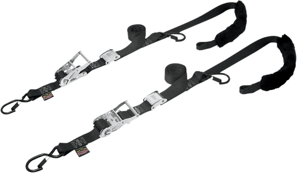 Cam Ratchet Tie-Downs - 1-1/2\" x 6-1/2\' - Black