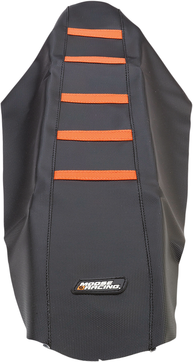 Ribbed Seat Cover - Black Cover/Orange Ribs - KTM 2007 - 2011