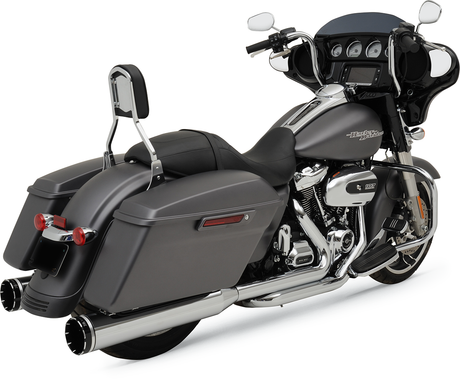 2-into-2 Dominator Exhaust System with 4-1/2\" Mufflers - Chrome - FL 2017 - 2022