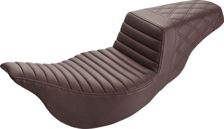 Step-Up Seat - Extended Reach - Front Tuck-n-Roll/Rear Lattice Stitch - Brown - FL \'08-\'23 2008 - 2023