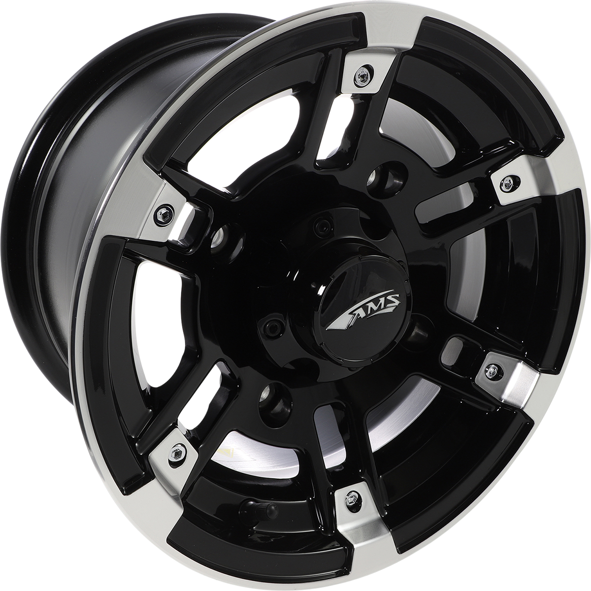 Wheel - Roll\'n 104 - Front/Rear - Machined Black - 12x7 - 4/156 - 4+3 1993 - 2020