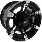 Wheel - Roll\'n 104 - Front/Rear - Machined Black - 12x7 - 4/156 - 4+3 1993 - 2020