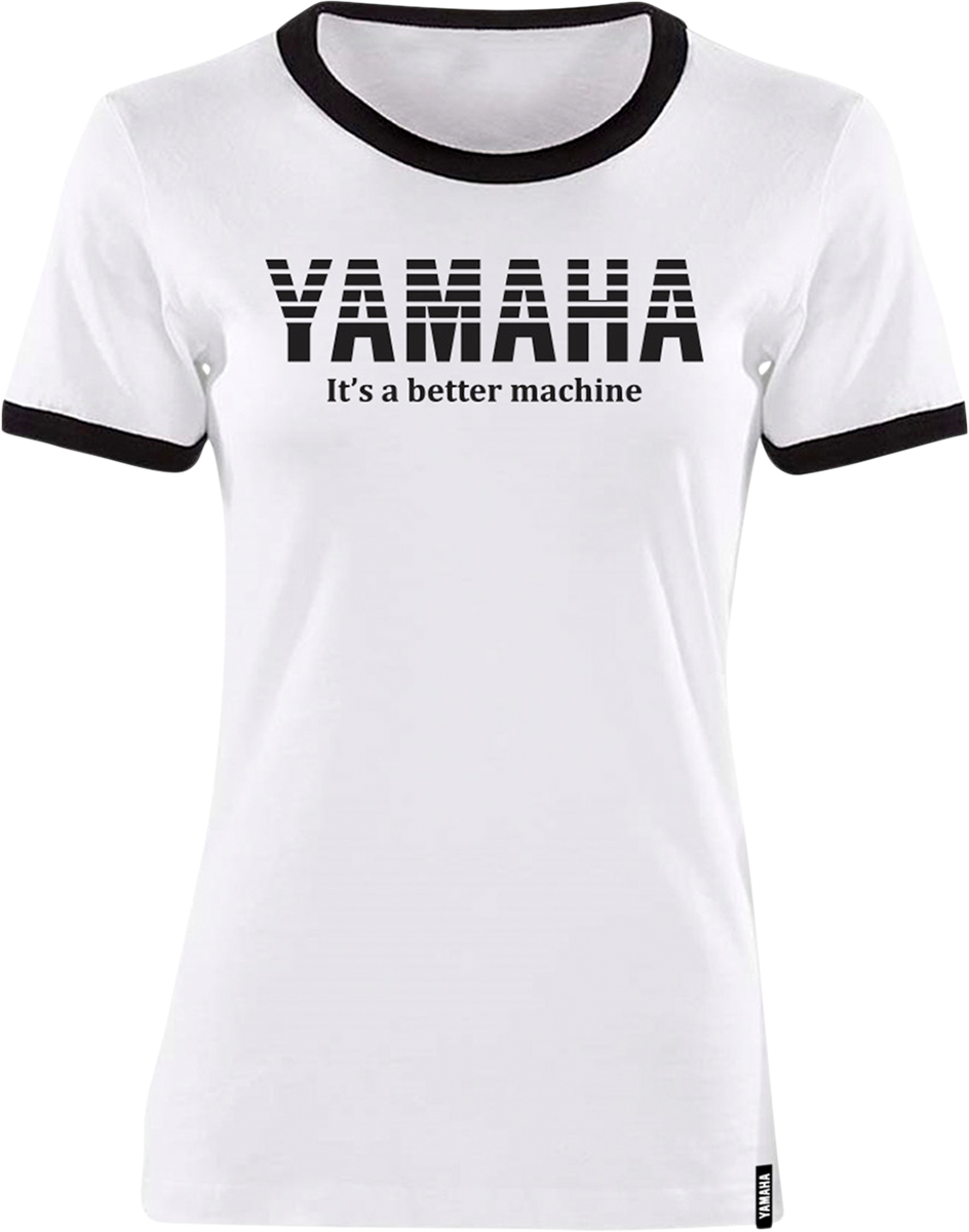 Women\'s Yamaha Vintage T-Shirt - White/Black - Large