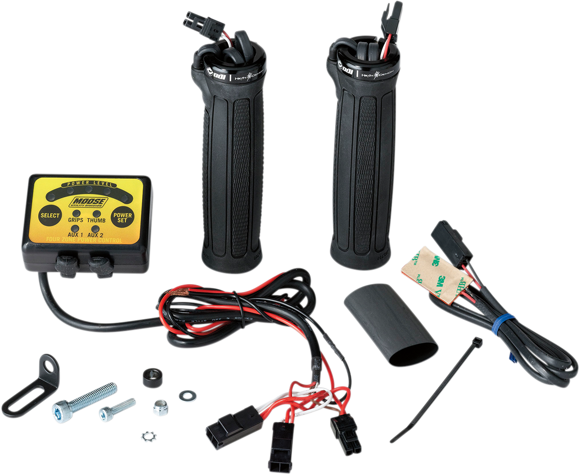 Clamp-On Quad Zone Heated Grip Kit for ATVs
