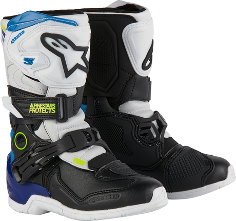 Kids Tech 3S Boots - White/Black/Blue - US 1 / EU 33