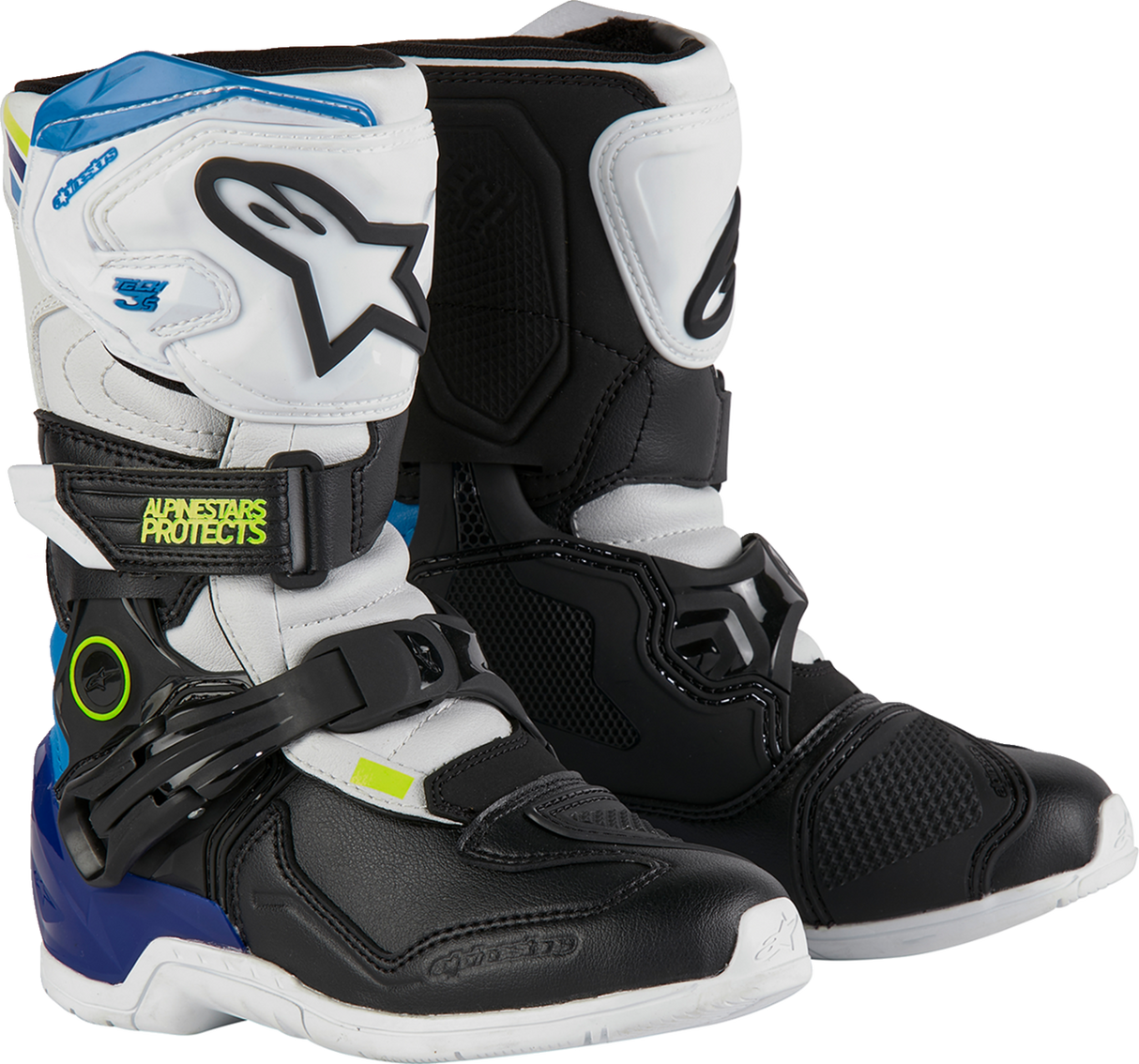 Kids Tech 3S Boots - White/Black/Blue - US 1 / EU 33