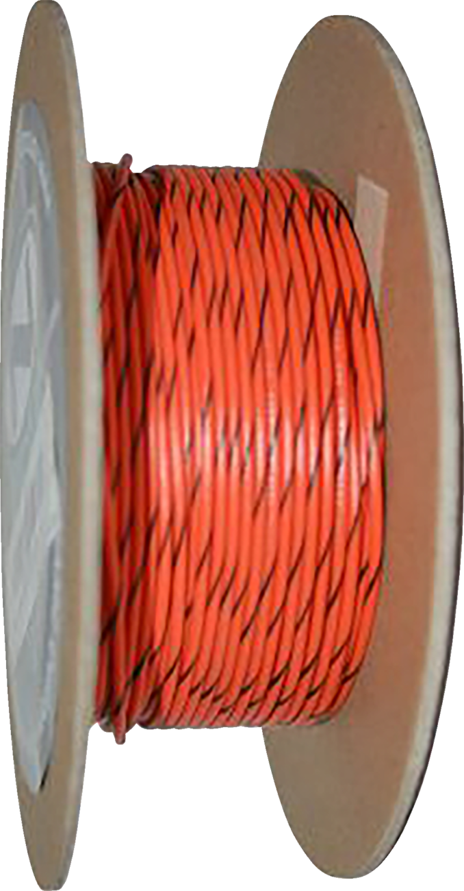 100\' Wire Spool - 18 Gauge - Orange/Black