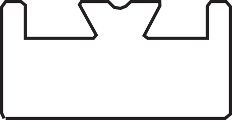 Black Replacement Slide - UHMW - Profile 12 - Length 47.00\" - Yamaha 1974 - 1992