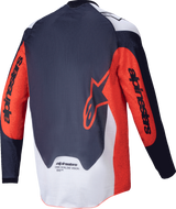Pro-Dura Long-Sleeve Jersey - Navy/Hot Orange/White - Small