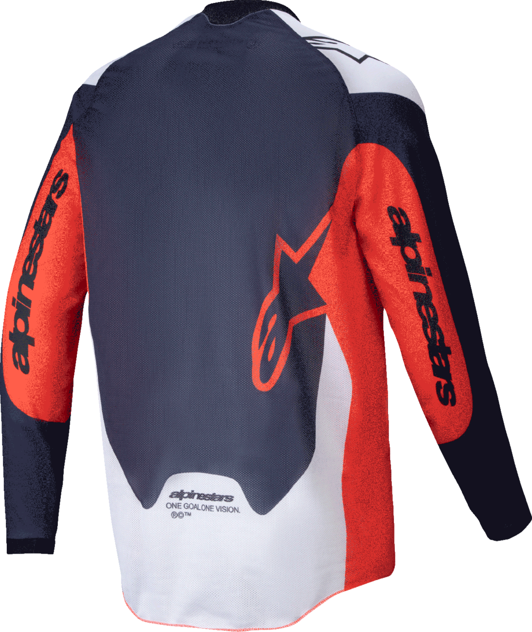 Pro-Dura Long-Sleeve Jersey - Navy/Hot Orange/White - XL