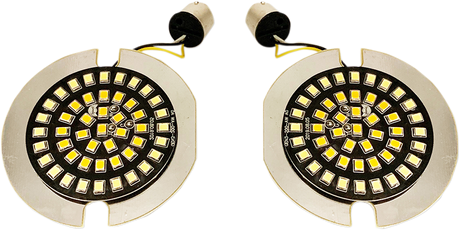 Flat-Style Dual Front Turn Signal Insert - White - Amber 2007 - 2019