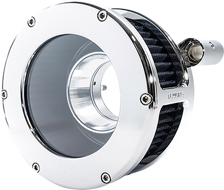 BA Air Cleaner Kit - Chrome/Clear with Black Filter - \'93-\'99 Evolution Big Twin 1993 - 1999