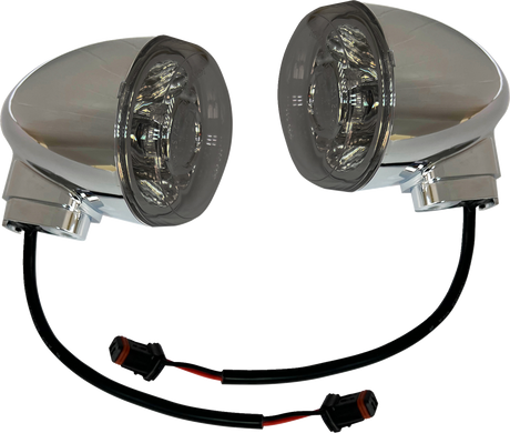 Turn Signal - Rear - Smoke/Amber - Chrome 2021 - 2025