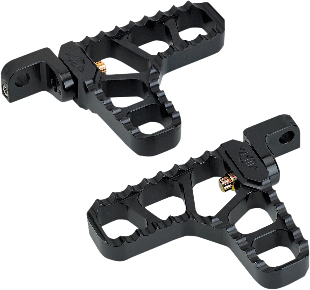 Adjustable Serrated Footpegs - Black - XL 2007 - 2019