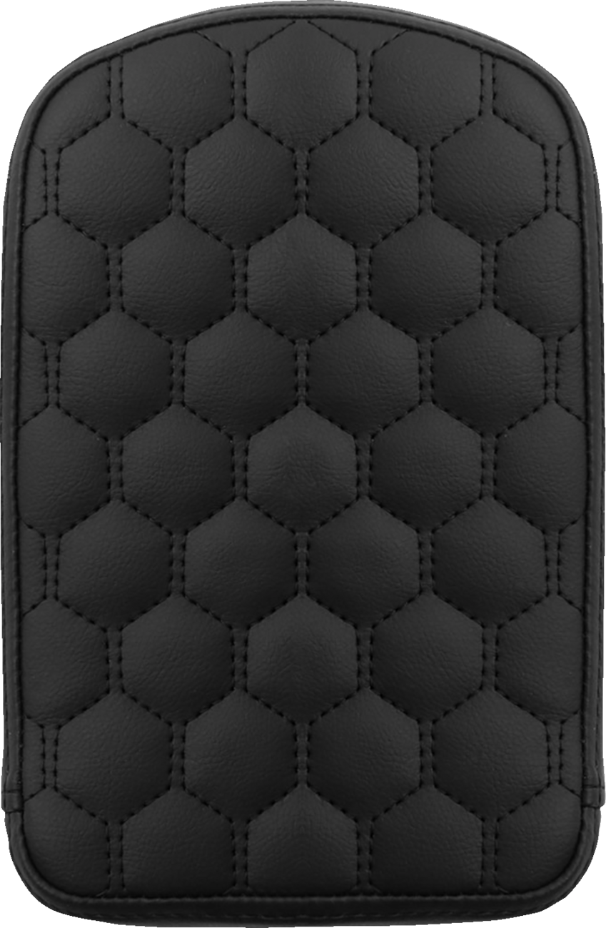 RoadSofa™ Sissy Bar Pad - Honeycomb - Black Stitching