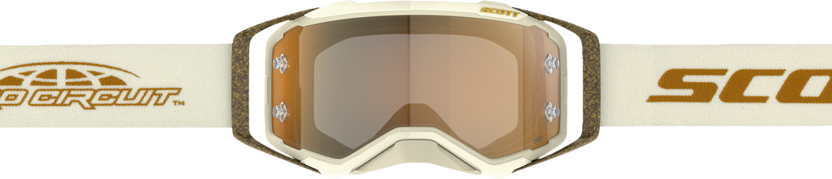 Prospect Pro Circuit Amplifier Goggle - Beige/White/Brown - Gold Chrome Works Lens