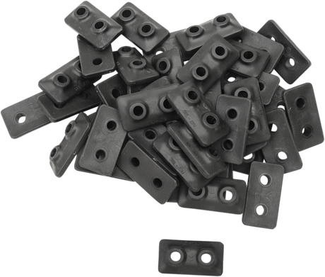 Extra Large Backer Plates - Black - Twin - 48 Pack