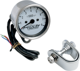 2.4\" Mini Electronic 8000 RPM Tachometer - Chrome Housing - White Face 1996 - 2003